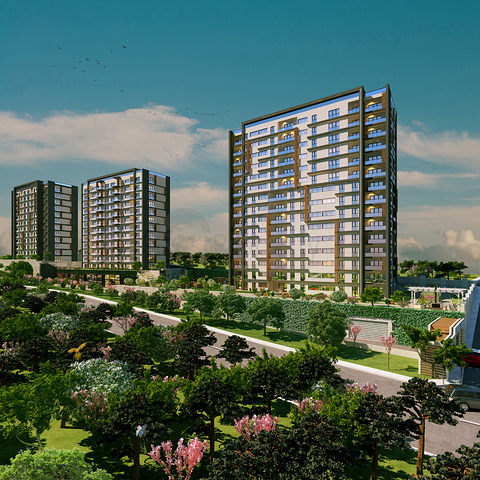 Квартиры с видом на море и лес в районе Картал 