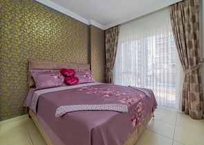 На продажу представлена двухкомнатная квартира в районе Махмутлар