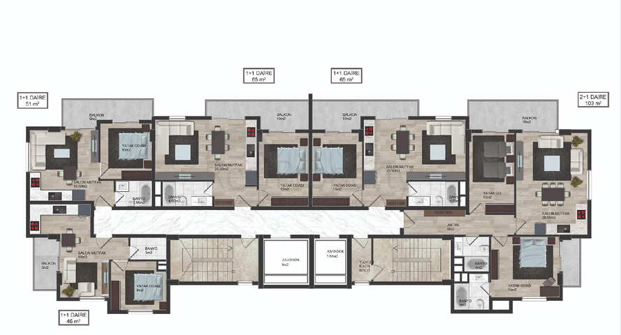 Новый строящийся проект в Махмутлар