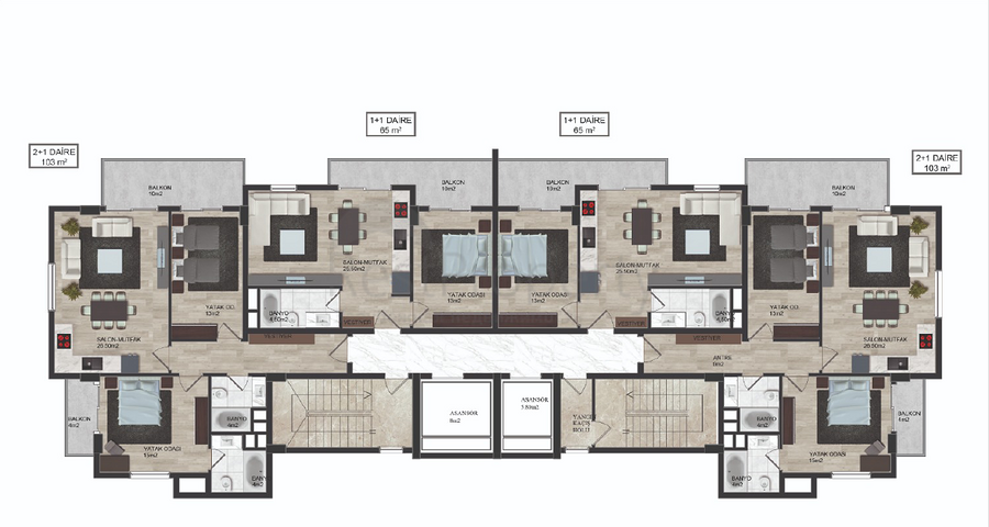 Новый строящийся проект в Махмутлар