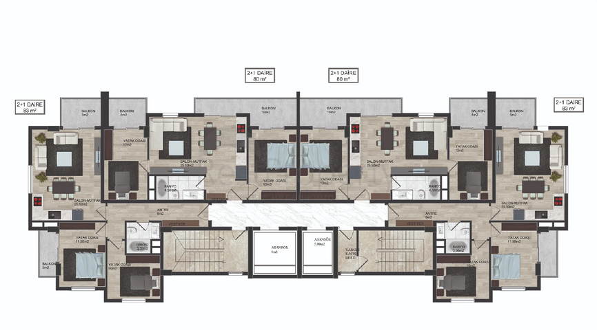 Новый строящийся проект в Махмутлар
