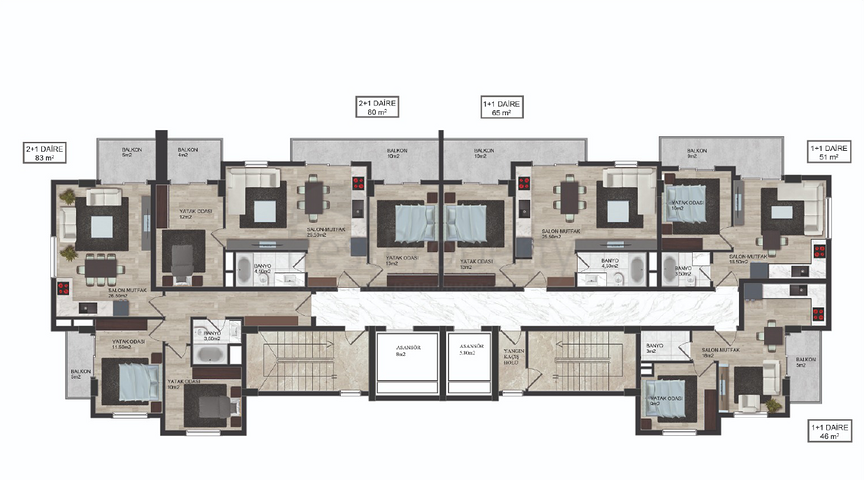 Новый строящийся проект в Махмутлар