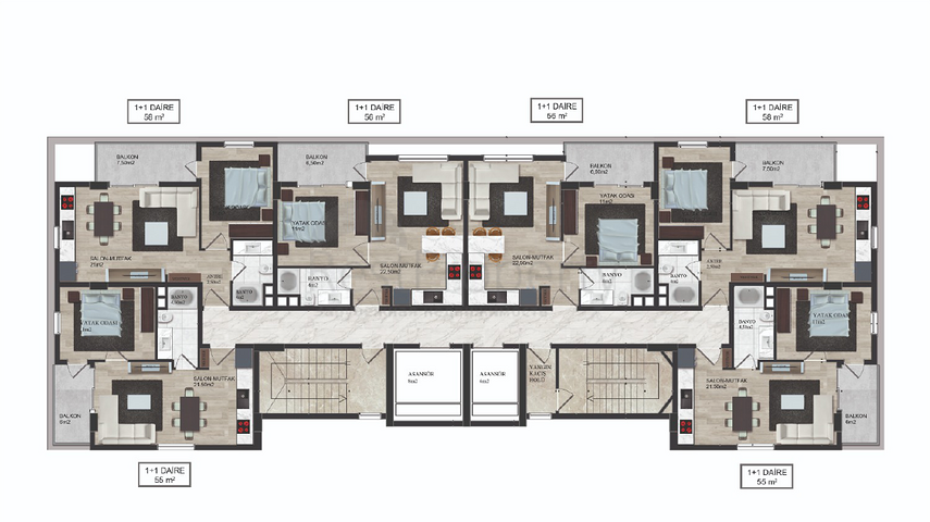 Новый строящийся проект в Махмутлар