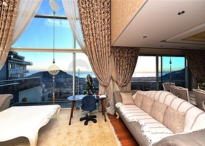 Вилла 5+2 с шикарным видом в центре Алании