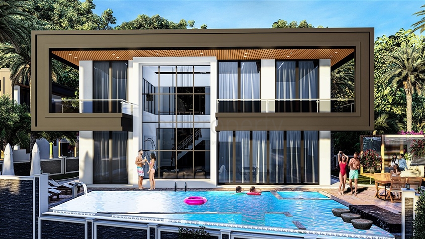 Новый проект вилл 4+1 в Оба с бесподобным видом на море