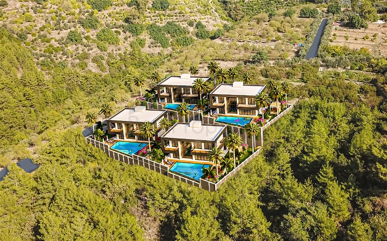 Новый проект вилл 4+1 в Оба с бесподобным видом на море