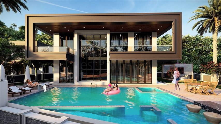 Новый проект вилл 4+1 в Оба с бесподобным видом на море