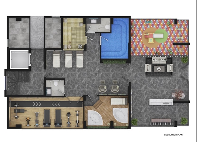 Бутик – комплекс в Махмутларе в 800 м от моря 