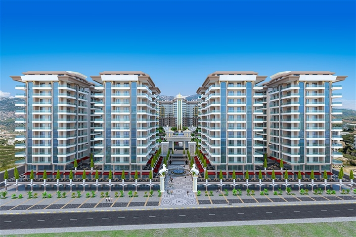 Просторная квартира 1+1 в элитном комплексе в районе Махмутлар