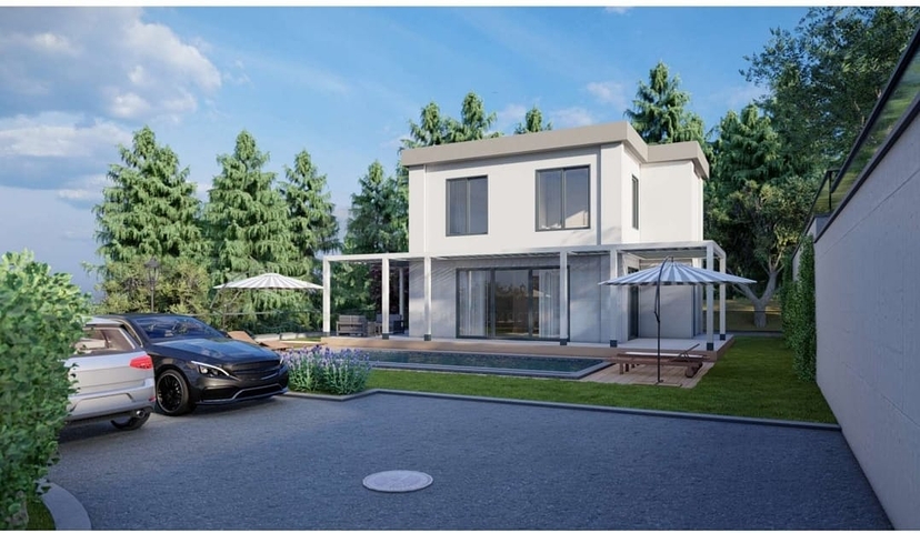 Бутик проект вилл на стадии строительства в районе Гюндоган 