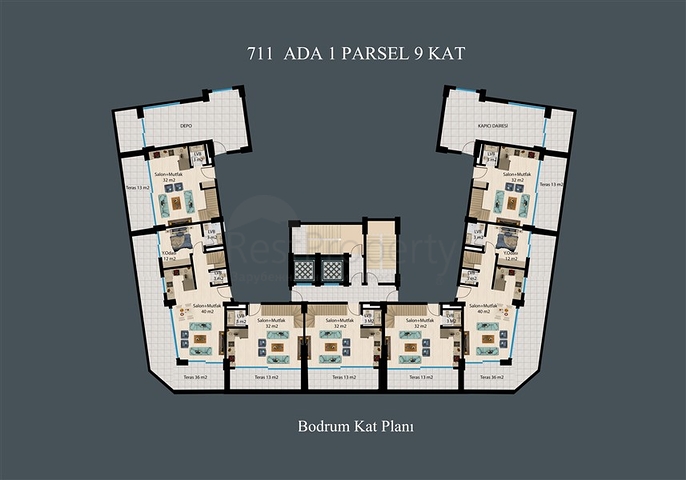 Элитный комплекс на стадии строительства в районе Демирташ