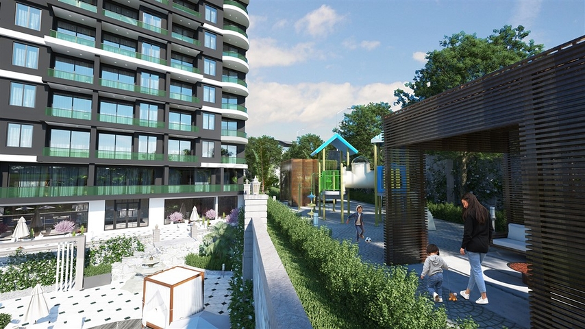 Элитный комплекс на стадии строительства в районе Демирташ