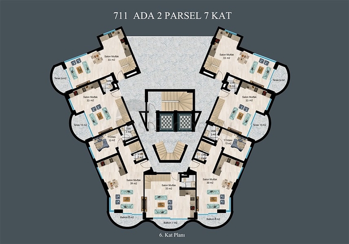 Элитный комплекс на стадии строительства в районе Демирташ