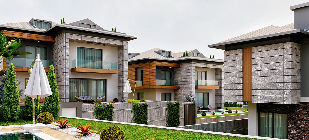 Вилловый комплекс планировкой 7+2 в районе Бейликдюзю 