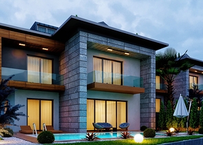 Вилловый комплекс планировкой 7+2 в районе Бейликдюзю 