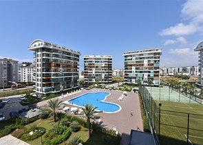 Двухкомнатная квартира с мебелью в районе Авсаллар