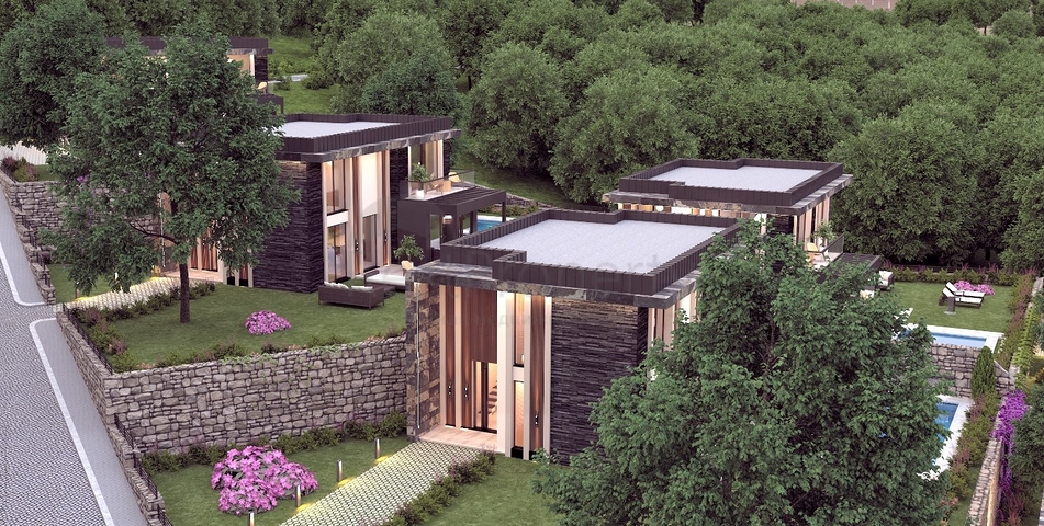 Виллы с Частным Бассейном с Видом На Море и На Зеленую Долину!