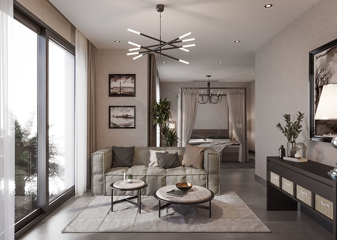 Роскошный проект вилл на стадии строительства в районе Ялыкавак 