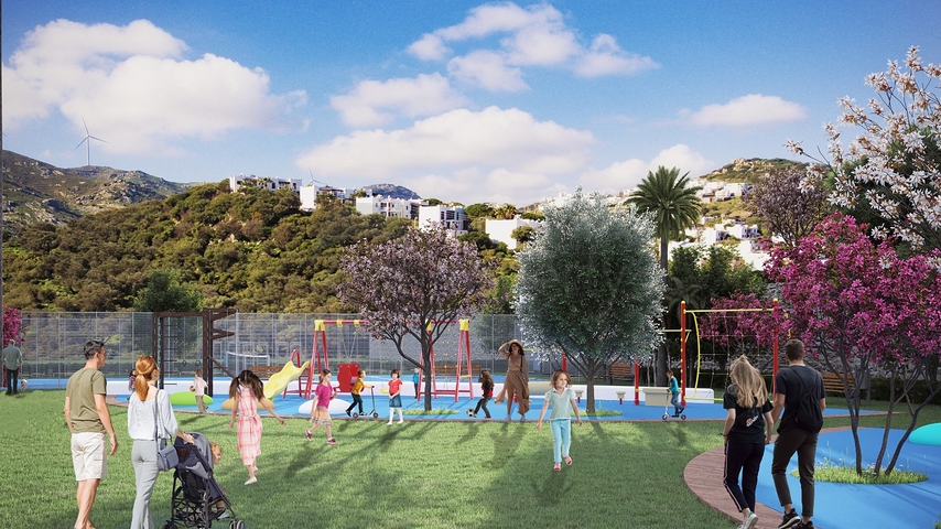 Роскошный проект вилл на стадии строительства в районе Ялыкавак 