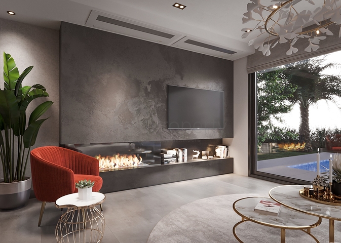 Роскошный проект вилл на стадии строительства в районе Ялыкавак 