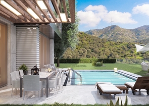 Роскошный проект вилл на стадии строительства в районе Ялыкавак 