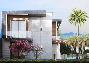 Роскошный проект вилл на стадии строительства в районе Ялыкавак 