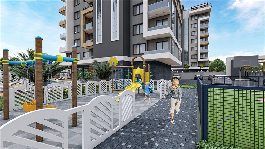 Жилой уютный комплекс на стадии строительства в районе Авсаллар