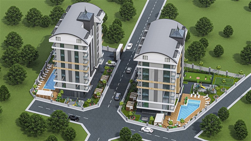 Жилой уютный комплекс на стадии строительства в районе Авсаллар