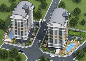 Жилой уютный комплекс на стадии строительства в районе Авсаллар