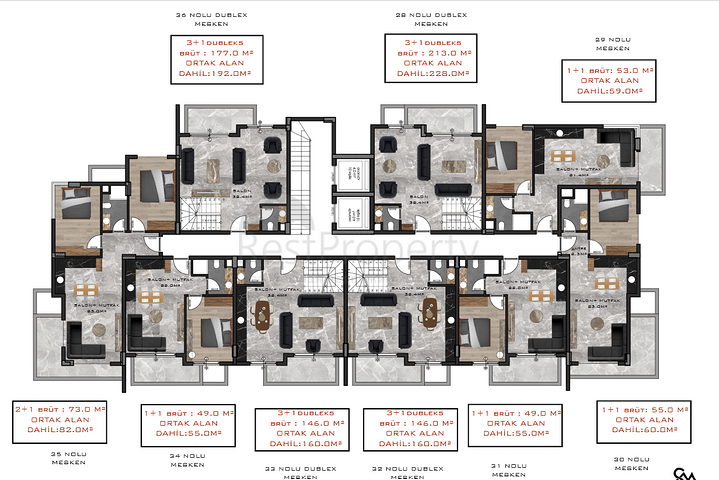 Комплекс на стадии строительства бутик концепции в районе Оба