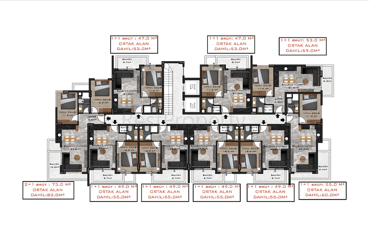 Комплекс на стадии строительства бутик концепции в районе Оба
