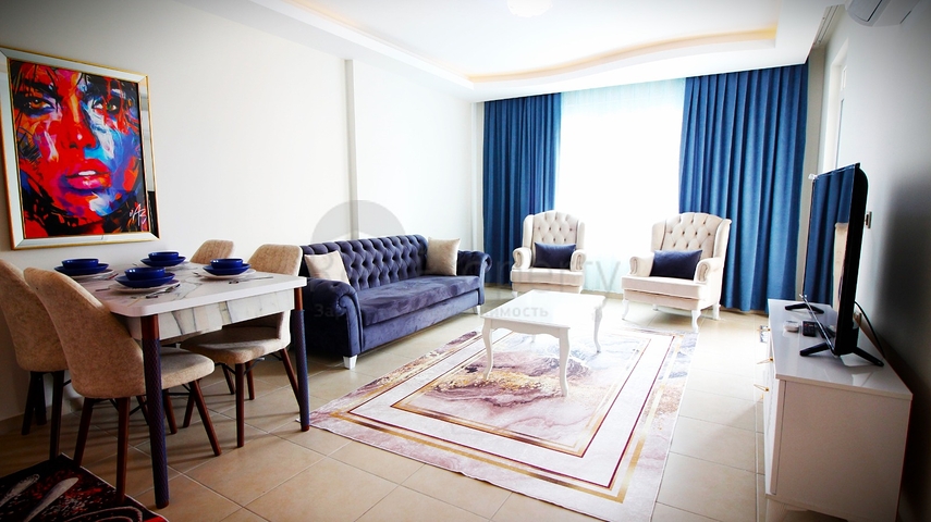 Двухкомнатная меблированная квартира в Махмутларе