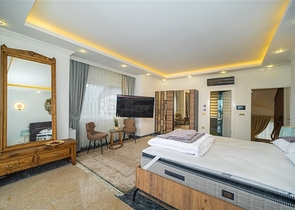 Вилла 3+1 с потрясающими видами на море и горы в районе Каргыджак