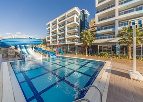 Дуплекс 4+1 в современном комплексе в районе Кестель