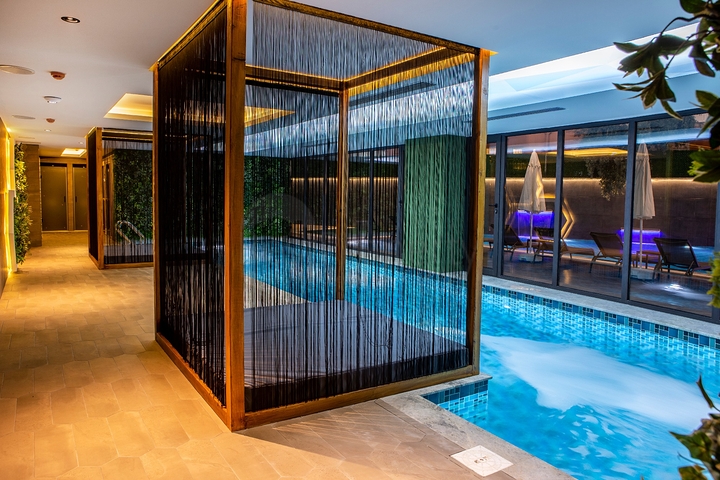 Садовый дуплекс планировки 2+1 в районе пляжа Клеопатра