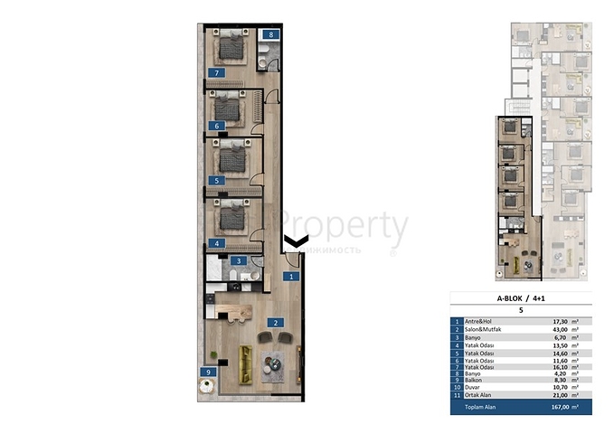 Новый проект на первой береговой линии в районе Каргыджак 