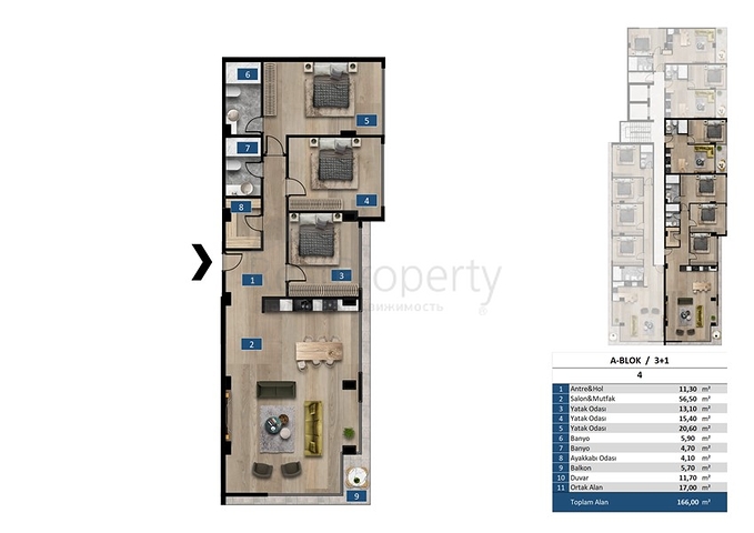 Новый проект на первой береговой линии в районе Каргыджак 