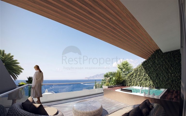 Новый проект на первой береговой линии в районе Каргыджак 