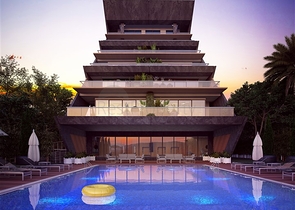 Новый проект на первой береговой линии в районе Каргыджак 