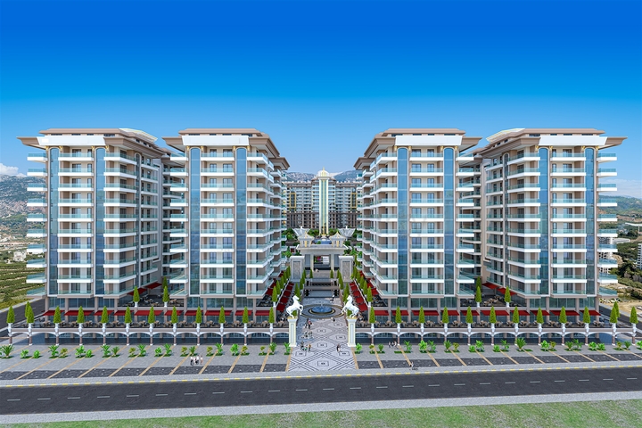 Квартира 1+1 в новом комплексе в районе Махмутлар