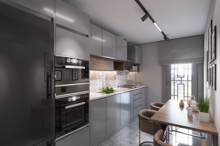 Инвестиционный проект семейной концепции с видом на озеро и море