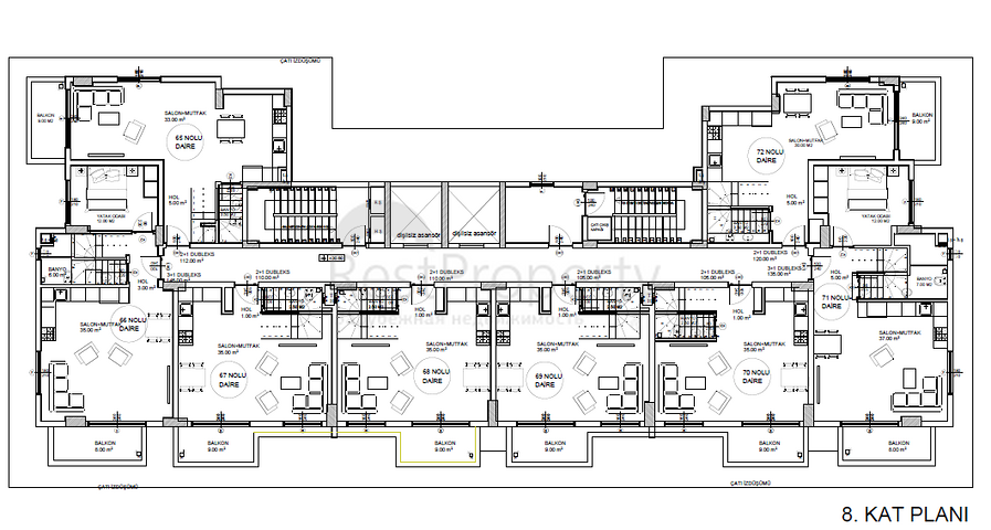 Новый проект в Махмутларе от известного застройщика 