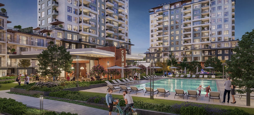 Проект в который входят частные террасы с садом