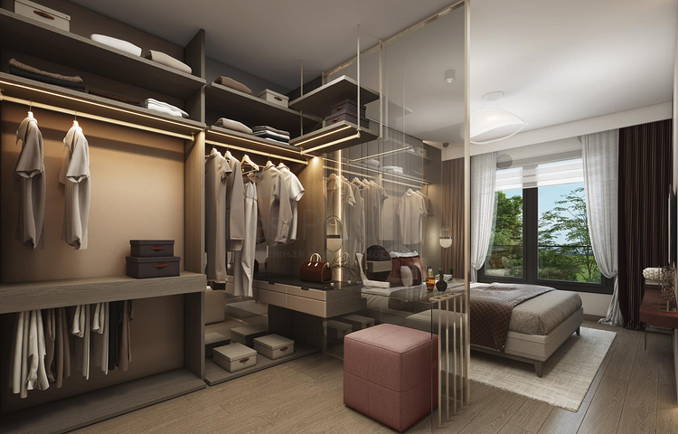 Проект в который входят частные террасы с садом