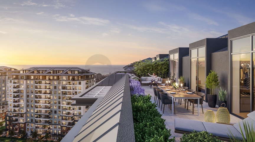 Проект в который входят частные террасы с садом