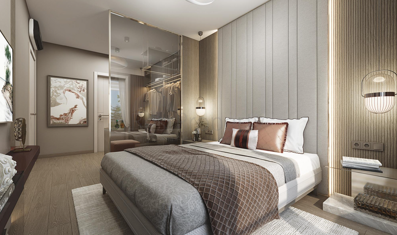 Проект в который входят частные террасы с садом