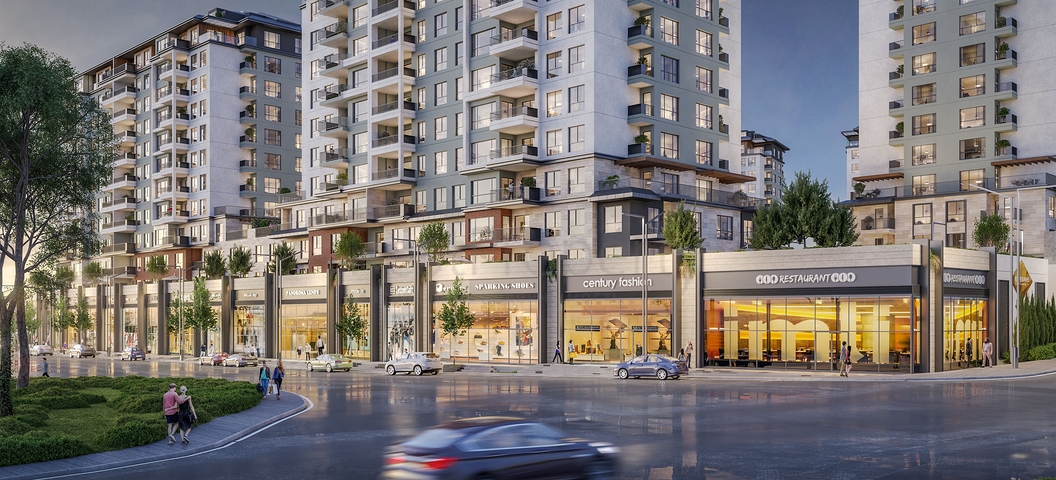 Проект в который входят частные террасы с садом