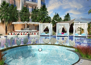 Апартаменты 1+1 в цeнтре Алании