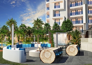 Апартаменты 1+1 в цeнтре Алании