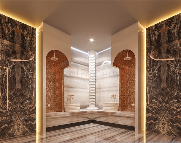 Квартира в шикарном комплексе на первой береговой линии в Махмутларе